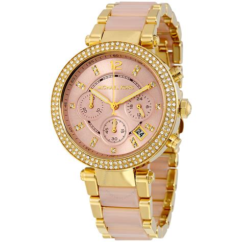 michael kors parker gold ladies watch|Michael Kors parker watch.